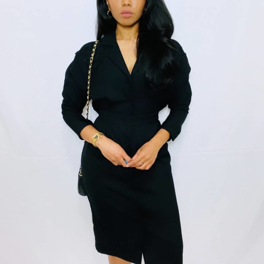 Nancy Johnson | Vintage Lace Back Button Up Dress
